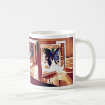 "Radiance" Butterfly Sill Life Watercolor Mugs