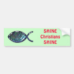 Radiant Christian Fish Symbol Bumper Sticker