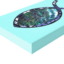 Radiant Christian Fish Symbol Canvas Print