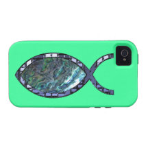 Radiant Christian Fish Symbol iPhone 4 Cases