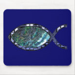 Radiant Christian Fish Symbol Mouse Pad