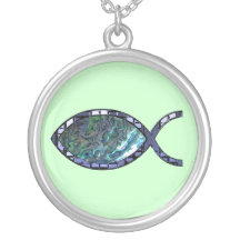 Radiant Christian Fish Symbol Personalized Necklace
