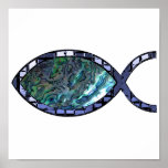 Radiant Christian Fish Symbol Poster