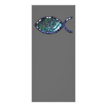 Radiant Christian Fish Symbol Personalized Rack Card