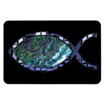 Radiant Christian Fish Symbol Vinyl Magnet