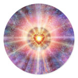 Radiant Heart Round Stickers