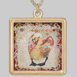 Radiant Red Rose Swan Necklace necklaces