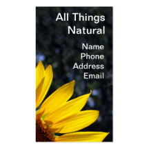 Radiant Sunflower Illuminated by the Sun Business Card Template