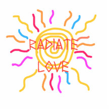 radiate love sculpture magnet acrylic cut out