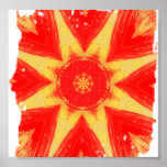 Radiating Sun in orange and Gold Posters