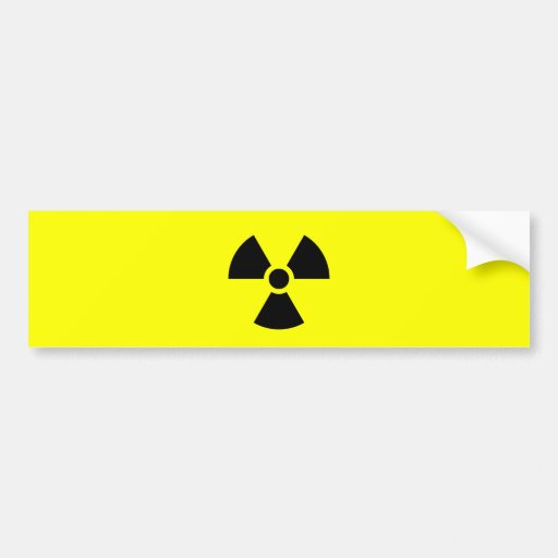 Radiation Sign Bumper Stickers