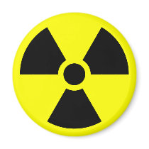 Radiation Sign Refrigerator Magnets