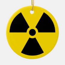 Radiation symbol black and yellow ornament