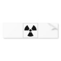 Radiation Trefoil Sign Symbol Warning Sign Symbol bumper stickers