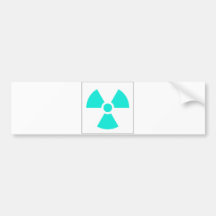 Radiation Trefoil Sign Symbol Warning Sign Symbol Bumper Sticker