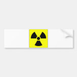 Radiation Trefoil Sign Symbol Warning Sign Symbol Bumper Sticker