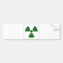 Radiation Trefoil Sign Symbol Warning Sign Symbol Bumper Sticker