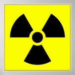 Radiation Trefoil Sign Symbol Warning Sign Symbol posters