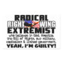 Radical Right Wing Extremist Rectangle Stickers