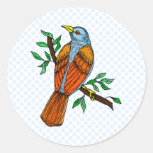 Radient Robin Round Sticker