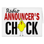 RADIO ANNOUNCER’S CHICK GREETING CARD