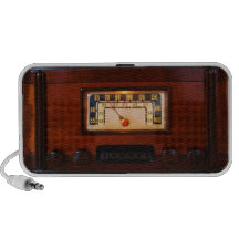 Radio vintage - bois foncé haut-parleur de voyage