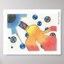 Radio waves and ink posters