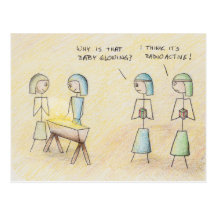 "Radioactive Jesus" Postcard