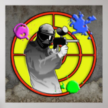 Radioactive Neon Paintball Shooter Poster