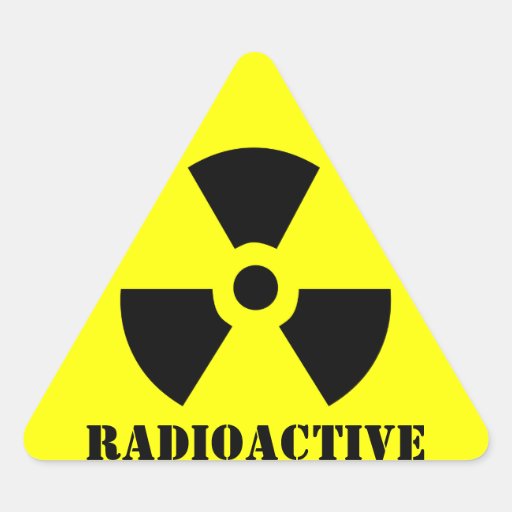 RADIOACTIVE Symbol Warning Label Halloween Props Triangle Sticker Zazzle