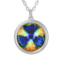 radioactive warning custom necklace