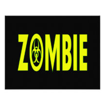 Radioactive Zombie Custom Invitations