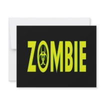 Radioactive Zombie Custom Invitations