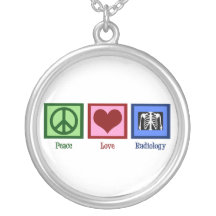 Radiologie d'amour de paix collier personnalisé