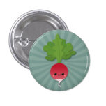 Radis de Kawaii sur Starburst turquoise Badge