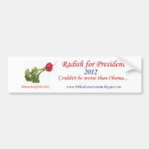 Radis pour le président adhésifs pour voiture