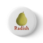 Radish Pinback Button