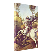 Raffael - St George fighting the dragon Gallery Wrapped Canvas