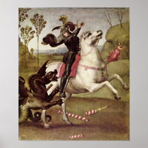 Raffael - St George fighting the dragon Posters