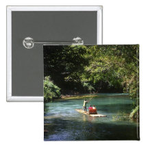 Rafting on the Martha Brae River, Falmouth, Pinback Buttons