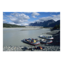 Rafting the Alsek River downstream Photograph