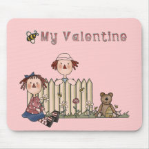 Ragdoll Bee My Valentine tshirts and Gifts Mousepads
