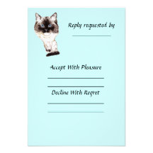 Ragdoll Caricature Custom Invitations