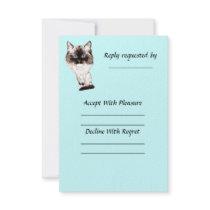 Ragdoll Caricature Custom Invitations