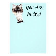 Ragdoll Caricature Invites