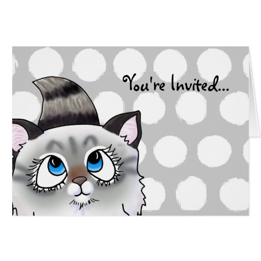 Ragdoll Cutie Face Kitten Card