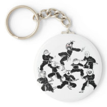 Rage Comic Meme Faces Ninja Gang Keychain