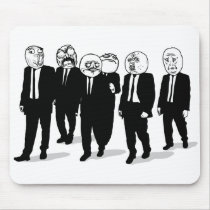 Rage Comic Meme Faces Walking. Me Gusta. Mouse Pad