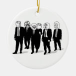 Rage Comic Meme Faces Walking. Me Gusta. Christmas Tree Ornament