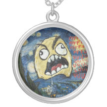 Rage Face Meme Face Comic Classy Painting Pendant